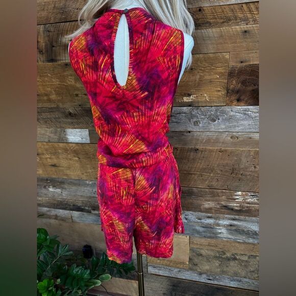 KAVU WOMEN'S LANDRY Sleeveless sz l Kavu Landry Sleeveless Romper Coral Flash - Picture 5 of 16